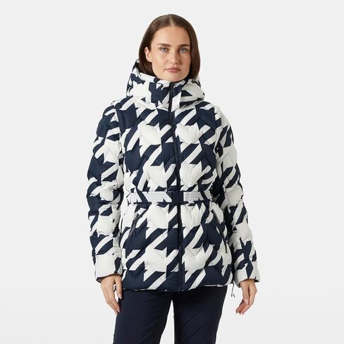 سترة Helly-Hansen Winter Bliss Modular Down النسائية مع ريش متحالف وأسفل، سحاب YKK، غطاء رأس قابل للتعديل، جيوب in Kuwait