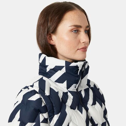 سترة Helly-Hansen Winter Bliss Modular Down النسائية مع ريش متحالف وأسفل، سحاب YKK، غطاء رأس قابل للتعديل، جيوب in Kuwait