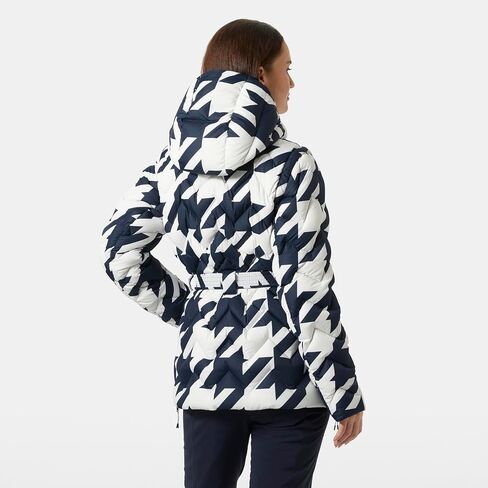 سترة Helly-Hansen Winter Bliss Modular Down النسائية مع ريش متحالف وأسفل، سحاب YKK، غطاء رأس قابل للتعديل، جيوب in Kuwait