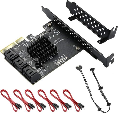 بطاقة PCI-e 1x SATA 10 منفذ ، 6 gbit/s SATA 3.0 PCIE ، بطاقة توسيع وحدة التحكم ، التمهيد كقرص ثابت للنظام ، مناسب لجميع فتحات PCIE لـ HDD in Kuwait