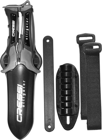 مقص سكين متعدد الاستخدامات للاستخدام تحت الماء - مثالي للغطس - الغوص - شفرة يابانية من الفولاذ المقاوم للصدأ 420 - التمساح: مصمم في إيطاليا بواسطة كريسي in Kuwait