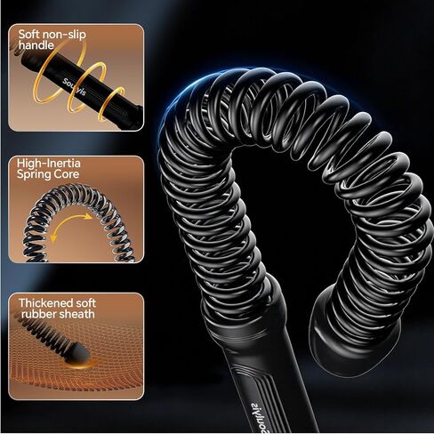 ENSFTF Soulyis New Ropeless Battle Ropes - Weighted Workout Rope with Removable Weight Rings for HIIT, Full-Body Exercise, Portable Fitness Equipment for Men & Women in Saudi Arabia