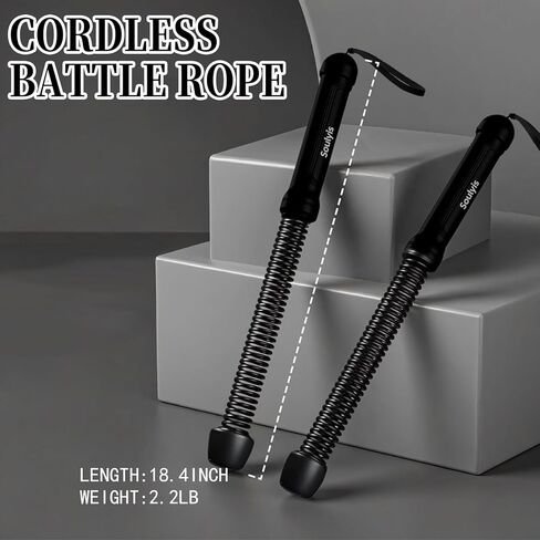 ENSFTF Soulyis New Ropeless Battle Ropes - Weighted Workout Rope with Removable Weight Rings for HIIT, Full-Body Exercise, Portable Fitness Equipment for Men & Women in Saudi Arabia