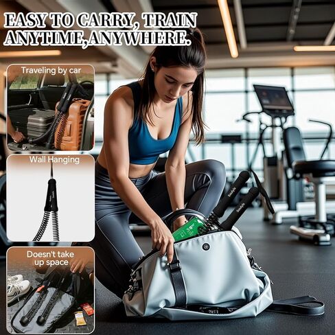 ENSFTF Soulyis New Ropeless Battle Ropes - Weighted Workout Rope with Removable Weight Rings for HIIT, Full-Body Exercise, Portable Fitness Equipment for Men & Women in Saudi Arabia
