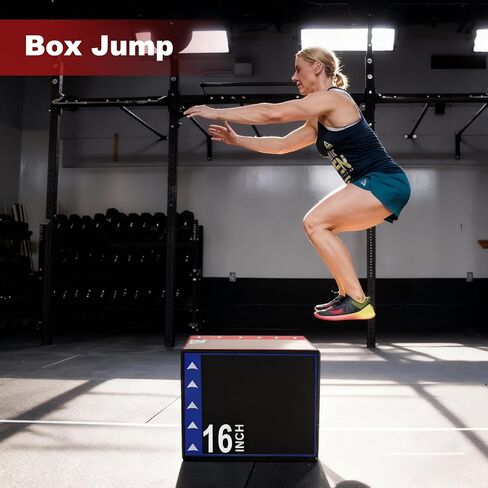 NEWBULIG 3 في 1 صندوق القفز البليومتري، صندوق Plyo يقفز للصالة الرياضية المنزلية، صناديق القفز للتدريب، التمرين، التمرين، مبطن متعدد الاستخدامات غير قابل للانزلاق in Kuwait