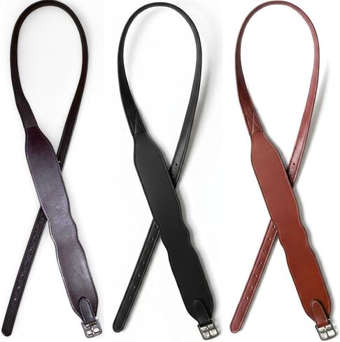 Majestic Ally Wide Body English Stirrup Leathers for Equestrian Riding, Black, Brown, Chestnut, 48-54-60 Inch in Saudi Arabia