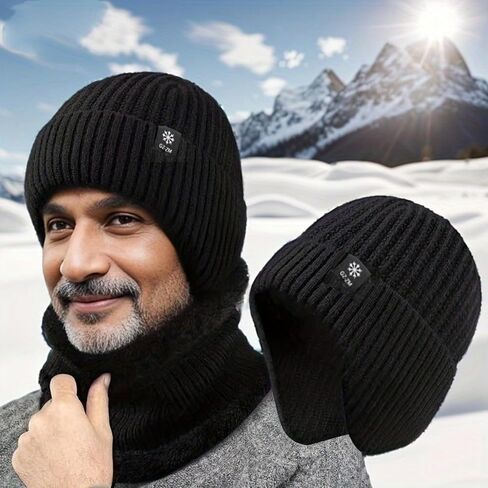 Warm Ear Protection Winter Cap for Outdoor Activities, Classic Outdoor Sports Hat, Stylish Cold Weather Accessory in Saudi Arabia