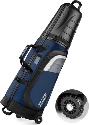 حقائب سفر Findway Golf لشركات الطيران ذات العجلات وحافظة صلبة من ABS، تحمي الأندية الخاصة بك، قماش أكسفورد مقاوم للماء 1680D وعجلات خزان كبيرة الحجم، خفيفة الوزن وسهلة المناورة in Kuwait