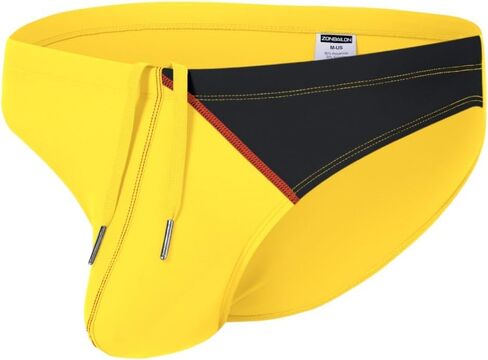 JINSHI Mens Drawstring Swimwear Quick-drying Swimming Briefs Bulge Pouch in Saudi Arabia