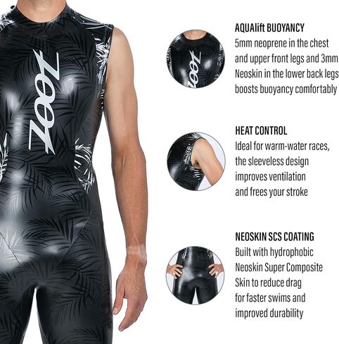 Zoot Men’s Maui Sleeveless Wetsuit, Buoyant, Comfortable Triathlon Wetsuit with Hydrodynamic Finish & Shoulder Mobility in Saudi Arabia