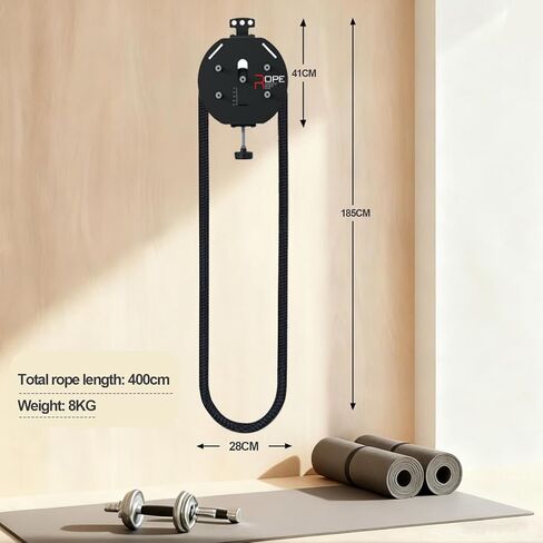 Endless Rope Trainer,Portable Cable Pulley System,Pulley Cable Machine System with Adjustable Resistance,Home Gym Equipment,for Grip,Arms,Back,Body Coordination Exercises in Saudi Arabia