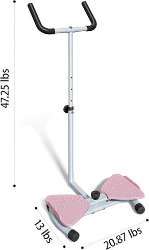 آلة لف الخصر مع مقود، لوح آب تويستر مع حامل هاتف، جهاز لف الخصر بسعة 330 رطلًا للنساء من دهون البطن، معدات تمارين رياضية منزلية للخصر النحيف وتمارين البطن الأساسية in Kuwait