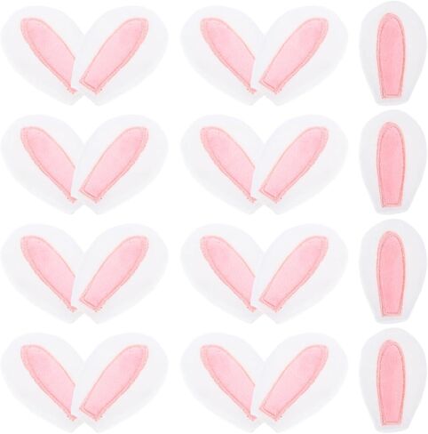 EXCEART Mini Bunny Ears Rabbit Ear Headwear 20pcs DIY Crafts for Hair Clips Headband Hair Ties Scrapbooking DIY Craft Christmas Party Supplies in Kuwait