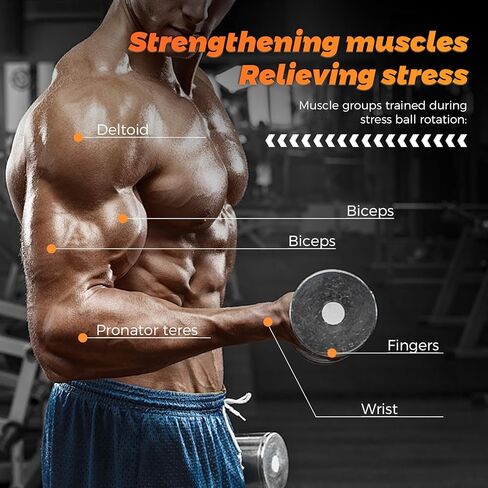 BeSokar Gyroball Wrist Exerciser Ball, 5 Level Resistance/Light Control, Gyroscopic Forearm Trainer, Strengthening Arms, Fingers, Wrist (Transparent Case) in Saudi Arabia