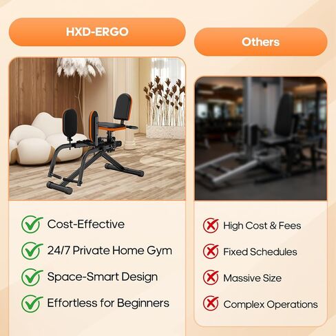 HXD-ERGO Hip Abductor/Adductor Machine for Home Gym, 6-Level Glute Machine & Thigh Workout Equipment, Booty Builder with Plush Padding, Compact Leg Exercise Euipment for Women & Men in Saudi Arabia
