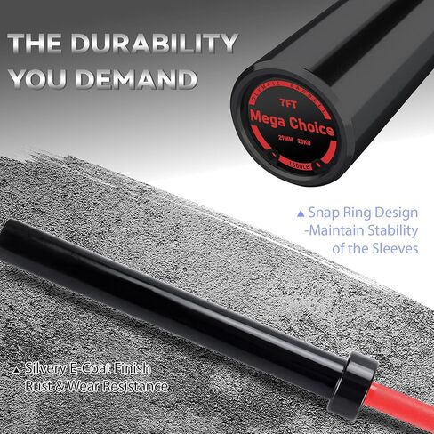 7FT أوليمبي الحديد. شريط وزن 45 رطل لضغط مقاعد البدلاء. سعة عالية 1500 رطل. لمسة نهائية من الكروم الصلب. قبضة مخرشة لتدريب القوة. رفع الاثقال. الرفعة المميتة والقرفصاء in Kuwait