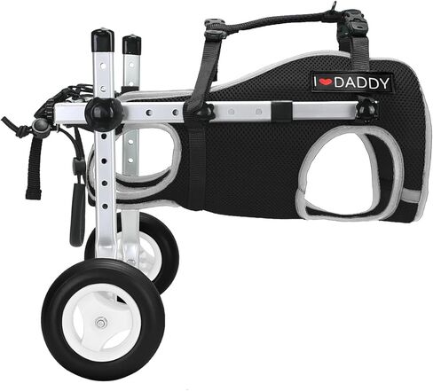 Dog Wheelchair for Back Legs,Adjustable Lightweight Aluminum Profile Pet Wheel Chair Has Added Hand-Carrying Assistance and Reflective Functions for Small Medium Dogs and Cats in Saudi Arabia
