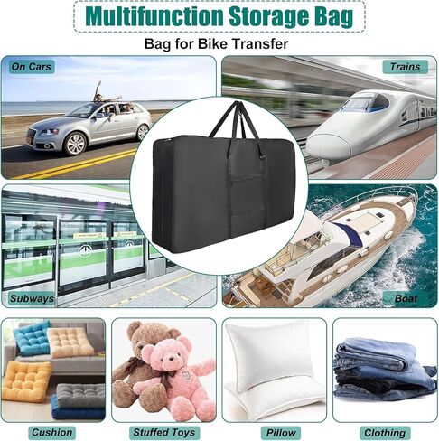 Bike Travel Bag, Upgraded 900D Heavy Duty MTB with Strong Webbing, Portable Folding 26-29 inch Bicycle Bags Bike Box Case, Transport Bicycle Storage Carry Bag Waterproof for Airplane Shipping in Kuwait