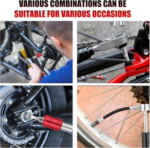 ARCUAT 28Pcs Bike Tool Kit Portable, 1/4 Inch Small Torque Wrench Magnetic Ratchet Screwdriver Set, Bicycle Repair Kit Compact for Mountain Road Electric E Ebike, Bike Tire Tube Patch with Mini Pump in Saudi Arabia