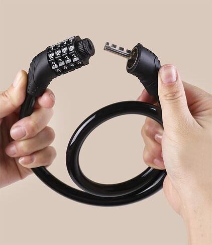 Bicycle Lock Mountain Bike Thicker Steel Cable Lock Alloy Car Anti-Shear Anti-Theft Locks for Mountain Road Bike Scooter Black in Saudi Arabia