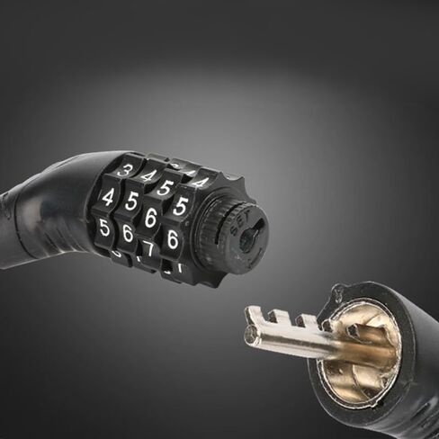 Bicycle Lock Mountain Bike Thicker Steel Cable Lock Alloy Car Anti-Shear Anti-Theft Locks for Mountain Road Bike Scooter Black in Saudi Arabia