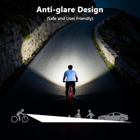 Heeykeey Bike Light for Night Riding, 1500 Lumens High&Low Beam Front Light, OLED Display USB-C Rechargeable Bicycle Light, IPX6 Waterproof Ebike Headlight with Tail Light for MTB,Off-Road,City Riding in Saudi Arabia