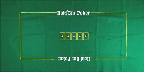 Cyber-Deals Craps & Texas Hold'em Poker Essentials Set: 2-Sided 6ft x 3ft Felt Layout, Nevada Casino Table-Played Dice & Cards, Plus Storage Pouch (Harvey's (Red Polished) - Lake Tahoe) in Saudi Arabia