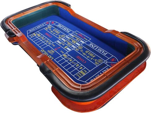 SUULEET 93" Professional Craps Table with Casino Felt & Pyramid Bumpers for Realistic Dice Action | Includes Wooden Chip Racks & Padded Armrests in Saudi Arabia