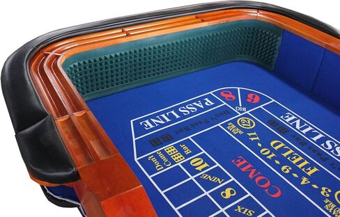 SUULEET 93" Professional Craps Table with Casino Felt & Pyramid Bumpers for Realistic Dice Action | Includes Wooden Chip Racks & Padded Armrests in Saudi Arabia