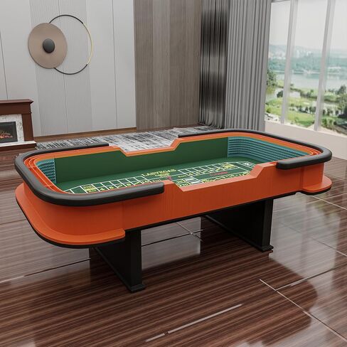 طاولة INO Design Craps مقاس 93 بوصة فاخرة مع مطاط ممتص للصدمات على شكل هرم ماسي لألعاب النرد في الكازينو باللون الأخضر in Kuwait