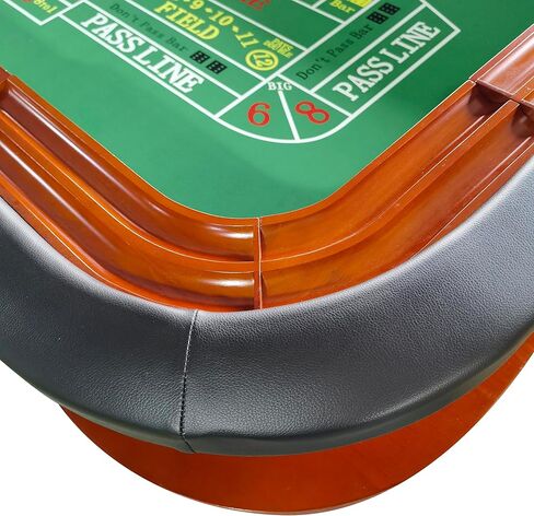طاولة INO Design Craps مقاس 93 بوصة فاخرة مع مطاط ممتص للصدمات على شكل هرم ماسي لألعاب النرد في الكازينو باللون الأخضر in Kuwait