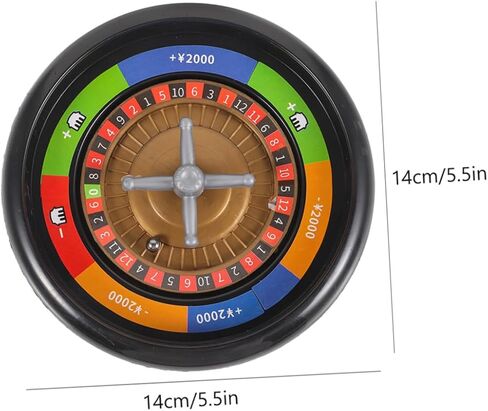 DECHOUS 2pcs Game Roulette Wheel for Family Fun Tabletop Poker Wheel Prop for Party and Festivals Interactive Flying Chess Game in Kuwait