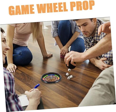 DECHOUS 2pcs Game Roulette Wheel for Family Fun Tabletop Poker Wheel Prop for Party and Festivals Interactive Flying Chess Game in Kuwait