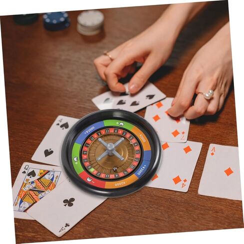DECHOUS 2pcs Game Roulette Wheel for Family Fun Tabletop Poker Wheel Prop for Party and Festivals Interactive Flying Chess Game in Kuwait