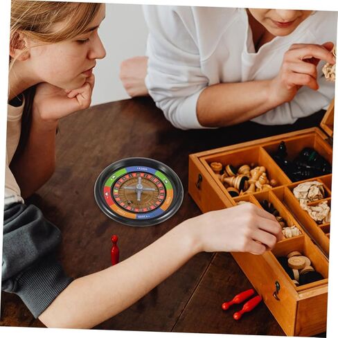 DECHOUS 2pcs Game Roulette Wheel for Family Fun Tabletop Poker Wheel Prop for Party and Festivals Interactive Flying Chess Game in Kuwait
