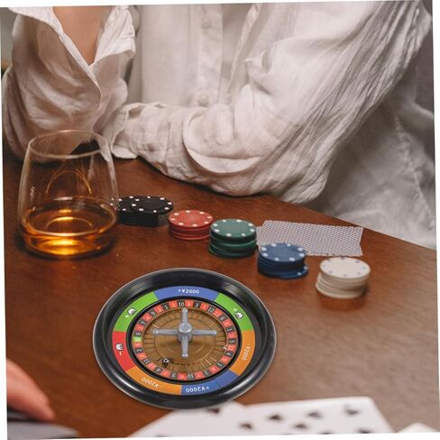 DECHOUS 2pcs Game Roulette Wheel for Family Fun Tabletop Poker Wheel Prop for Party and Festivals Interactive Flying Chess Game in Kuwait
