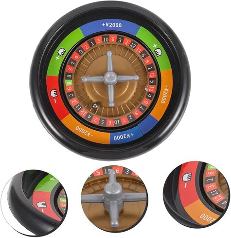 DECHOUS 2pcs Game Roulette Wheel for Family Fun Tabletop Poker Wheel Prop for Party and Festivals Interactive Flying Chess Game in Kuwait