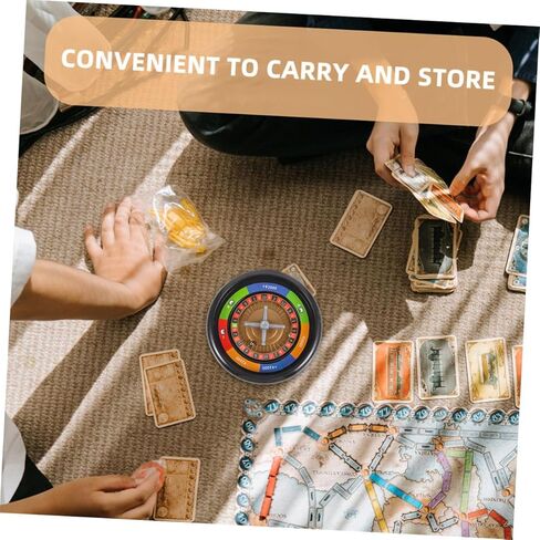 DECHOUS 2pcs Game Roulette Wheel for Family Fun Tabletop Poker Wheel Prop for Party and Festivals Interactive Flying Chess Game in Kuwait