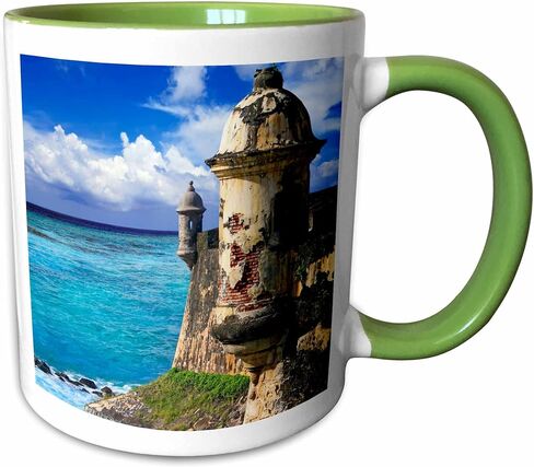 كوب 3dRose Puerto Rico، Juan، Fort San Felipe del Morro-CA27 MGL0047-Miva Stock، 11 أونصة، أسود in Saudi Arabia