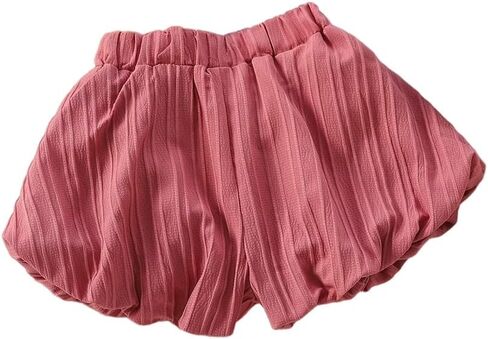 Girl Soild Color Shorts Elastic Waist Casual Playing Short with Clover in Saudi Arabia