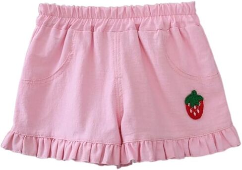 Toddler Girl Shorts Infant Girls Solid Color Soft Elastic Waist Ruffle Summer Casual Shorts in Saudi Arabia