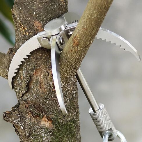 خطاف تصارع كبير من GYANDULY بحبل نايلون بطول 65 قدمًا، وخطاف من الفولاذ المقاوم للصدأ قابل للطي بأربعة مخالب للبقاء في الهواء الطلق، والتخييم، والمشي لمسافات طويلة، وأعمال الأشجار (ليس للتسلق) in Kuwait