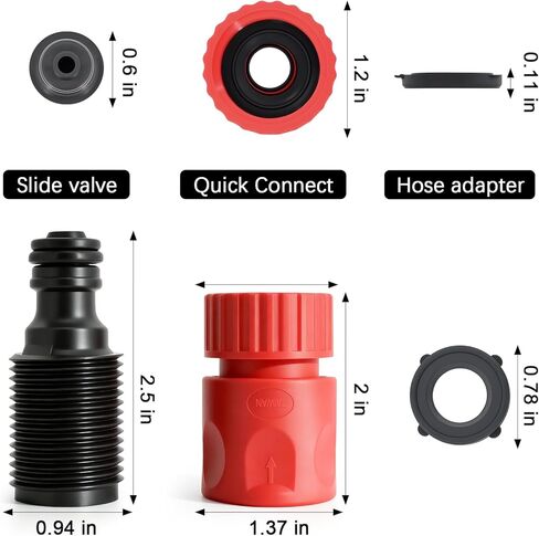 Gerox Outboard Flush Kit Compatible with Mercury, Mariner, Yamaha, and Suzuki Outboard Engines—Red in Saudi Arabia