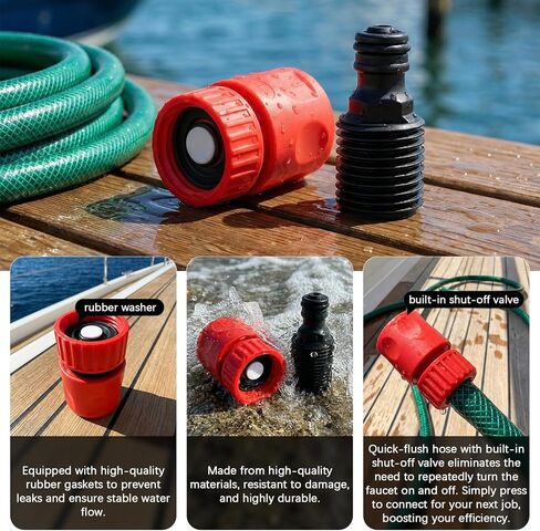 Gerox Outboard Flush Kit Compatible with Mercury, Mariner, Yamaha, and Suzuki Outboard Engines—Red in Saudi Arabia