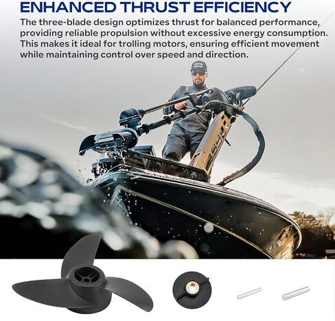 لمروحة MotorGuide 3 Blade Machete المتوافقة مع MotorGuide 3.5" أقطار المحرك، Machete III Black 3-Blade Prop استبدال مناسب لMotorGuide R3 55lb، W55، Xi5 36v، 75 محرك التصيد اللاسلكي in Saudi Arabia