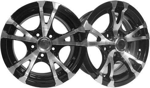 1pack 14 Inch Aluminum Trailer Wheel Hub 5 Lug On 4.5 Black Machine Face，Free center cap in Saudi Arabia