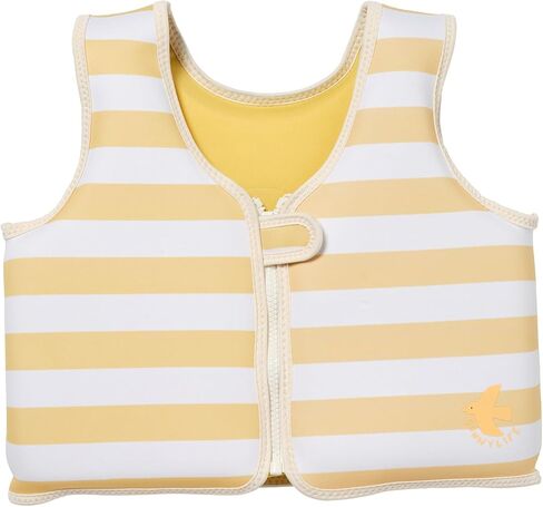 SUNNYLiFE Swim Vest - Constructed with Neoprene Plus a Secure Front Zip and Develop Water Confidence. | Toddler Swim Vest (Sammy The Seagull | Mustard Stripe, 3-6) in Saudi Arabia