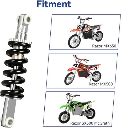SHIQINHA MX650 Rear Shock Absorber Replacement for Razor MX500 MX650 SX500 McGrath Dirt Rocket Bike, 7.87" 200mm Rear Shock Compatible with Pit Bike Maximum Load 1500LBS in Kuwait