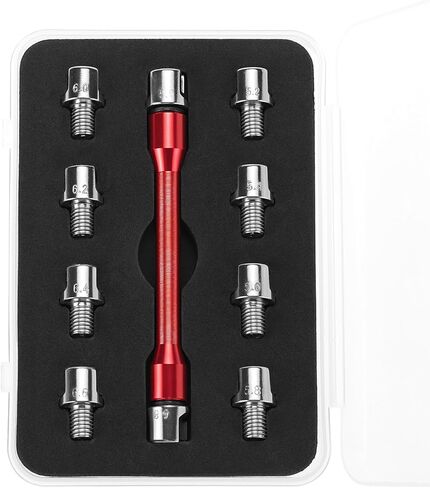 QWORK Motorcycle Spoke Wrench, 5.0-6.8mm Dirt Bike Wheel Spoke Wrench, for Most Motorbikes in Saudi Arabia