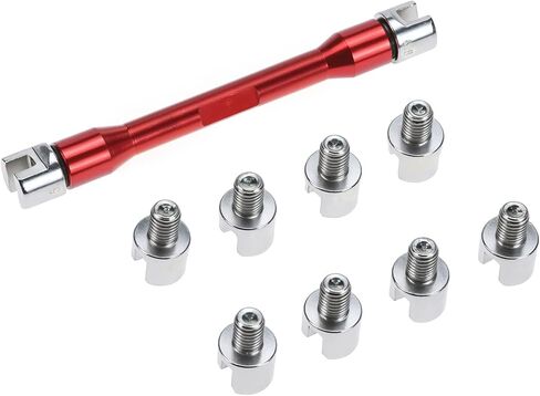 QWORK Motorcycle Spoke Wrench, 5.0-6.8mm Dirt Bike Wheel Spoke Wrench, for Most Motorbikes in Saudi Arabia